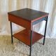 Modernist bedside table in wood and metal - 1950s/60s