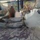 Pair of Art Deco wall lamps glass and metal