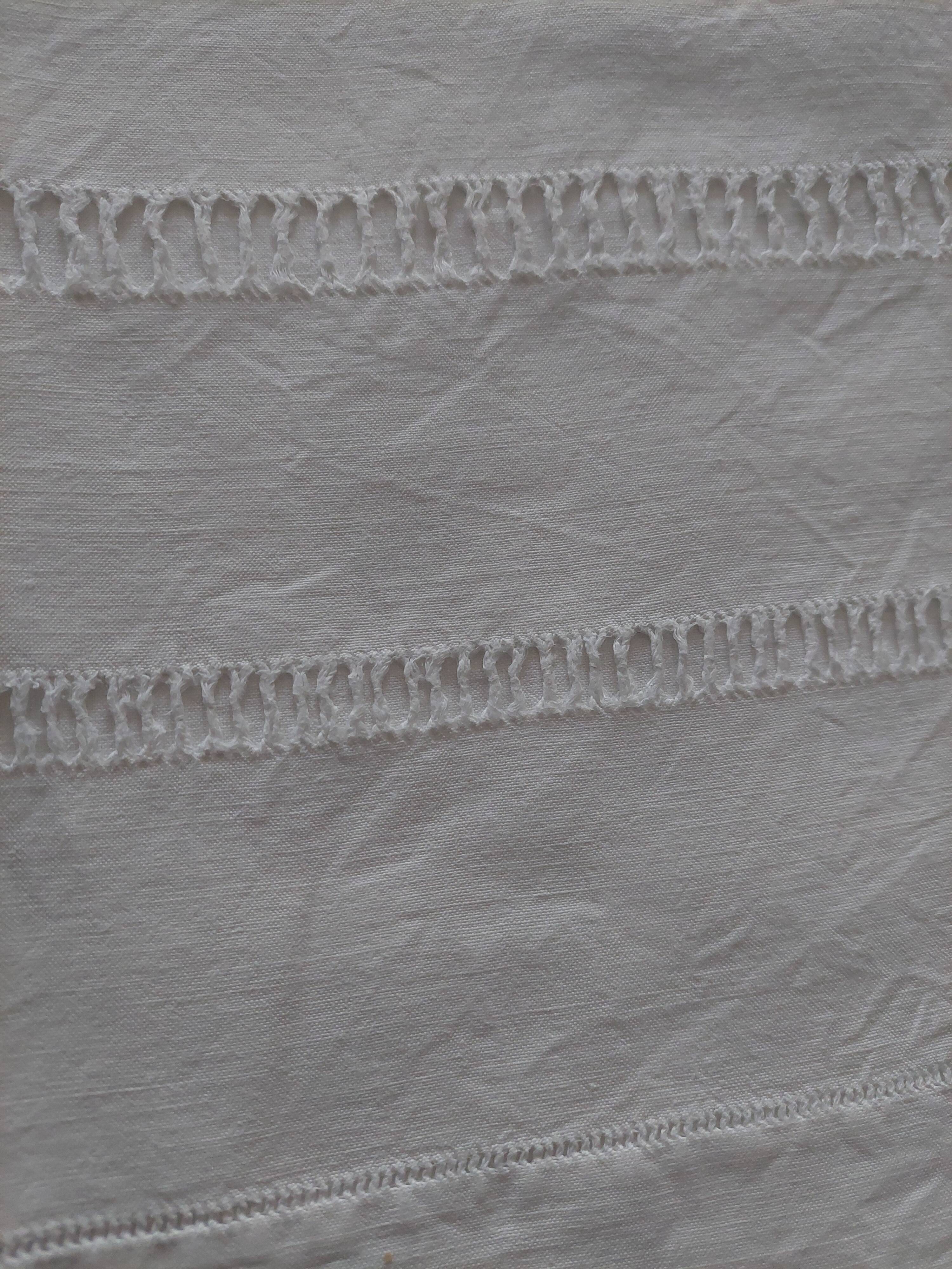 Antique linen sheet 210 X 290 cm monogram BT