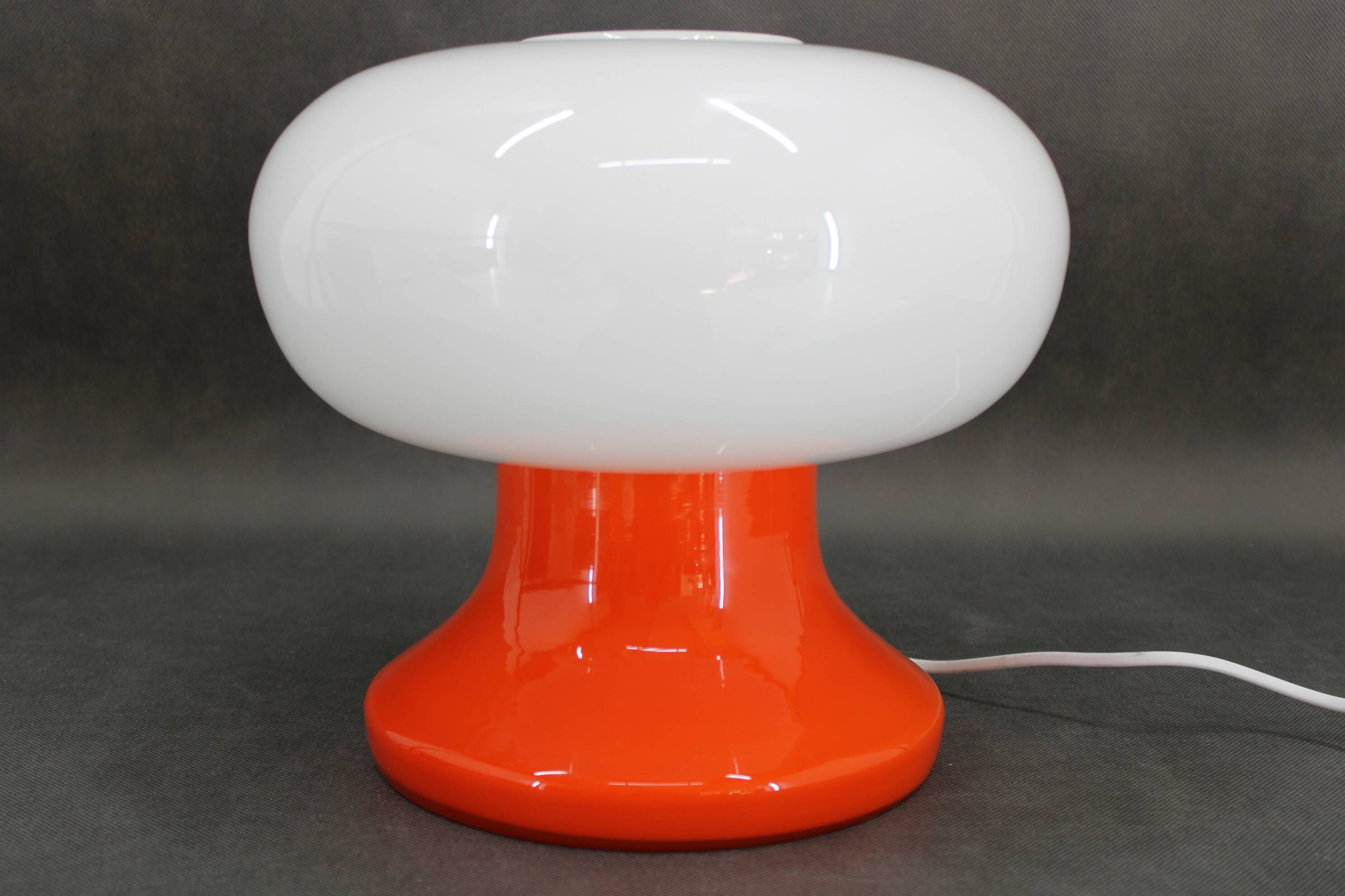 1970s Stepan Tabery Glass Mushroom Table Lamp, Czechoslovakia