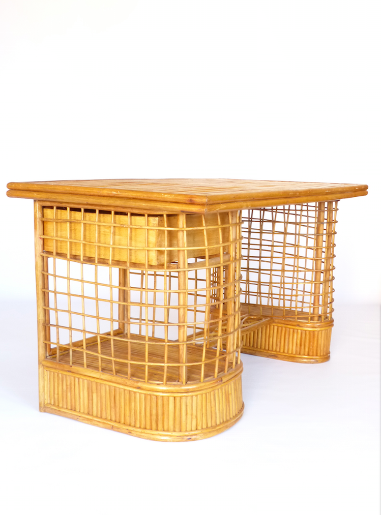 Rattan desk 1950