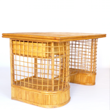 Rattan desk 1950