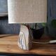 20th century enamelled ceramic table lamp