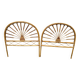 Pair of 1960s rattan headboards from France