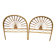 Pair of 1960s rattan headboards from France