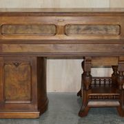 Shannon File Co drum desk in Victorian walnut with certificate.
