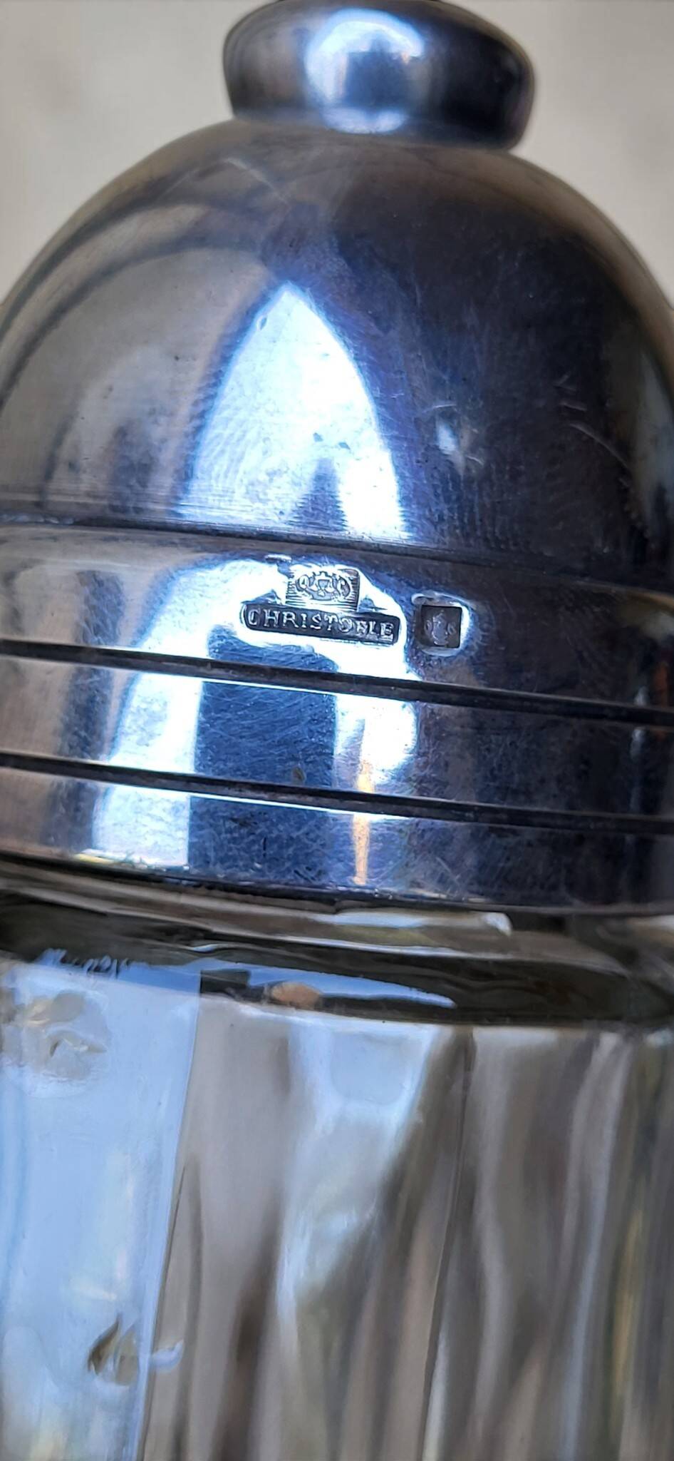 Silver-plated metal shaker by Christofle