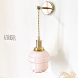 Pastel pink wall lamp