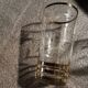 9 art-deco glasses in engraved crystal with gold trim