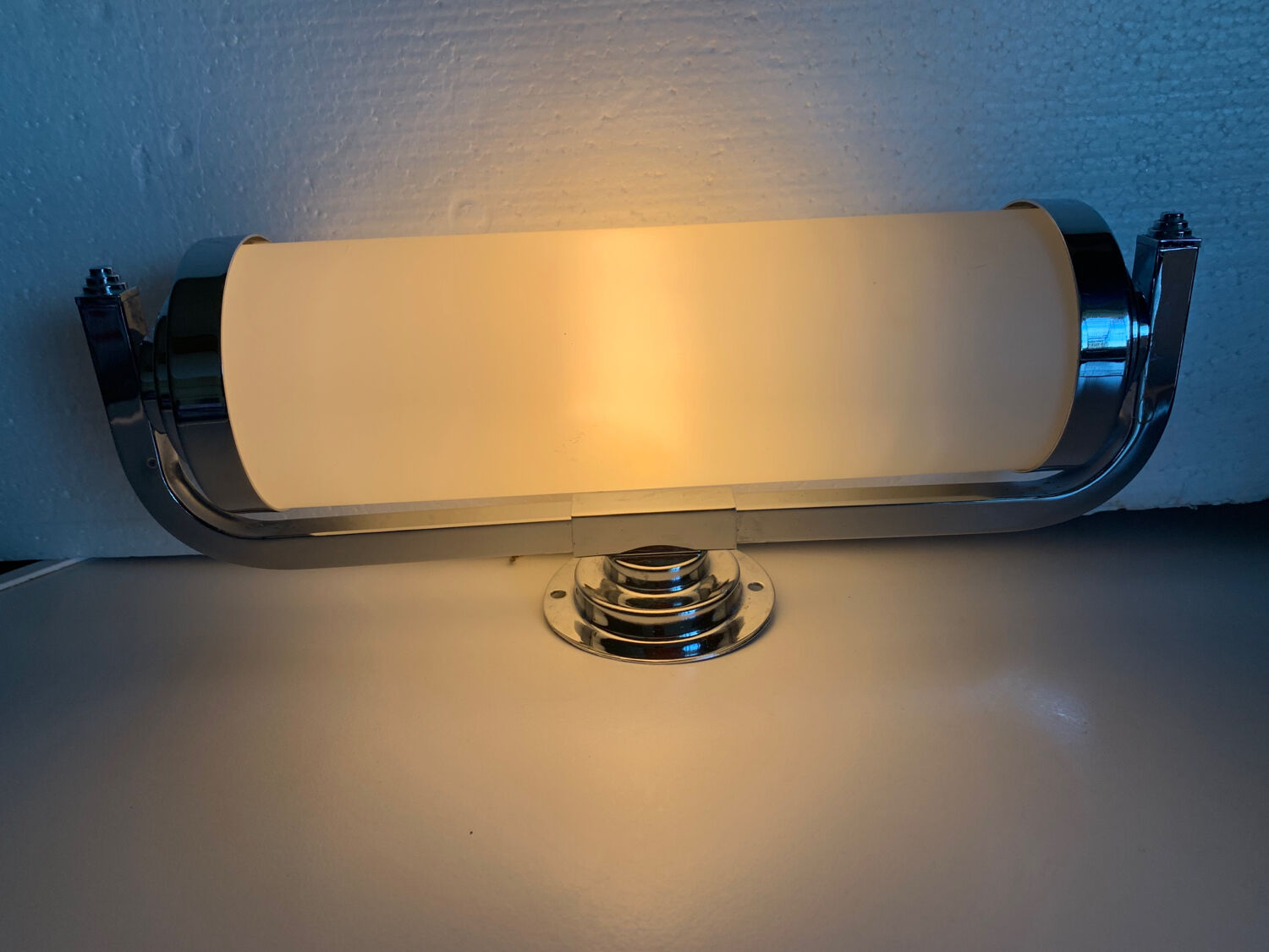 Vintage art deco wall lamp, tube style, horizontal or vertical