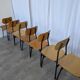 Set of 7 Vintage Industrial School Chairs / STOL Kamnik 1970s Yugoslavia