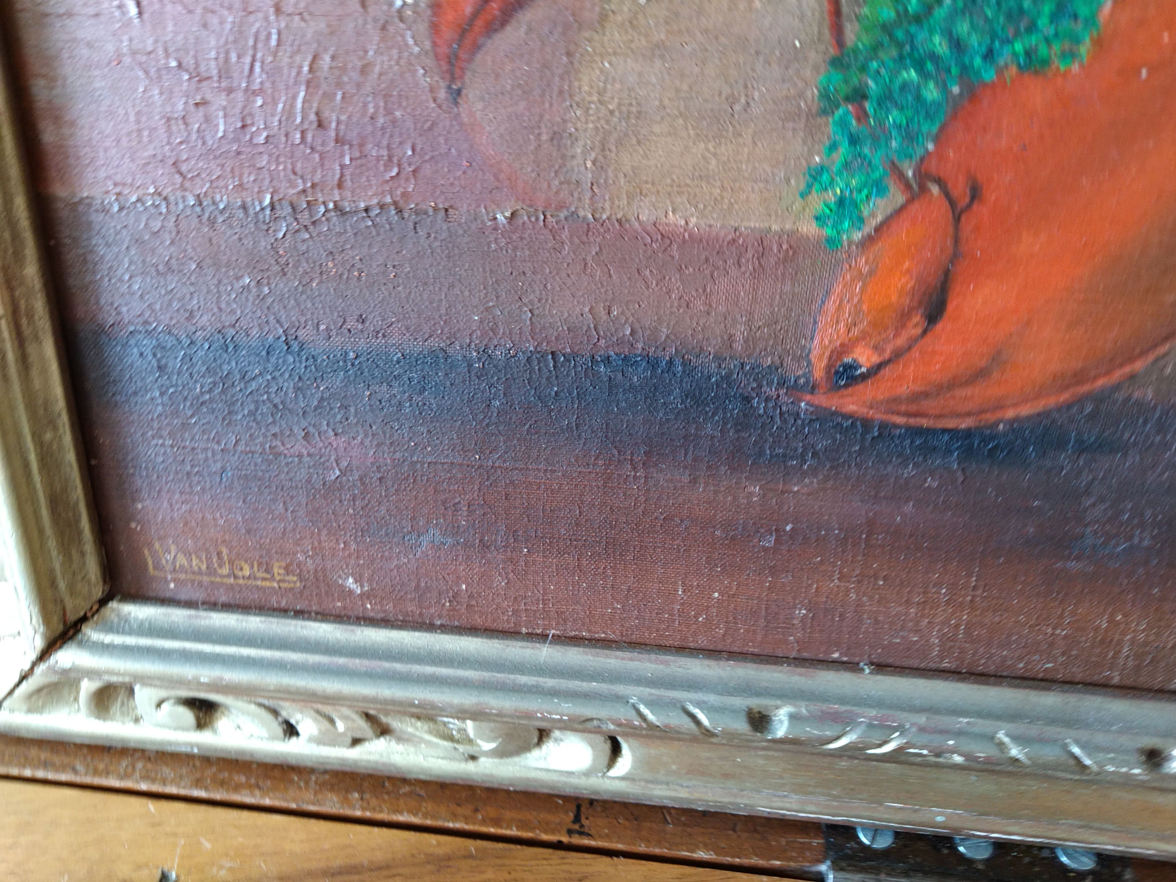 still life painting with lobster