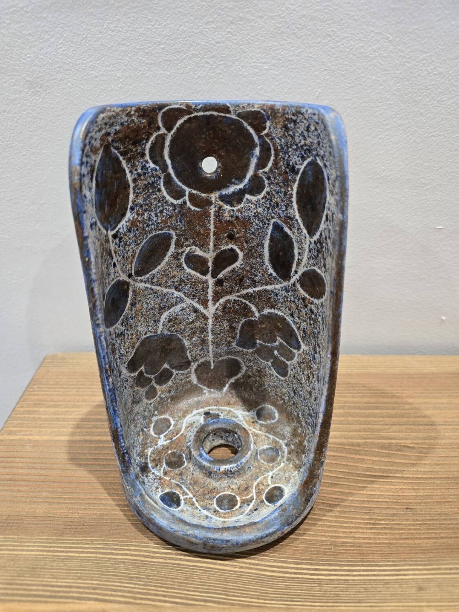 Glazed ceramic candlestick by Bernard Buffat