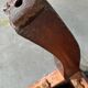 Antique mahogany wood upholstery armchair