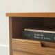 Pair of elm wood bedside tables, France 1950