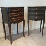Pair of bedside patina