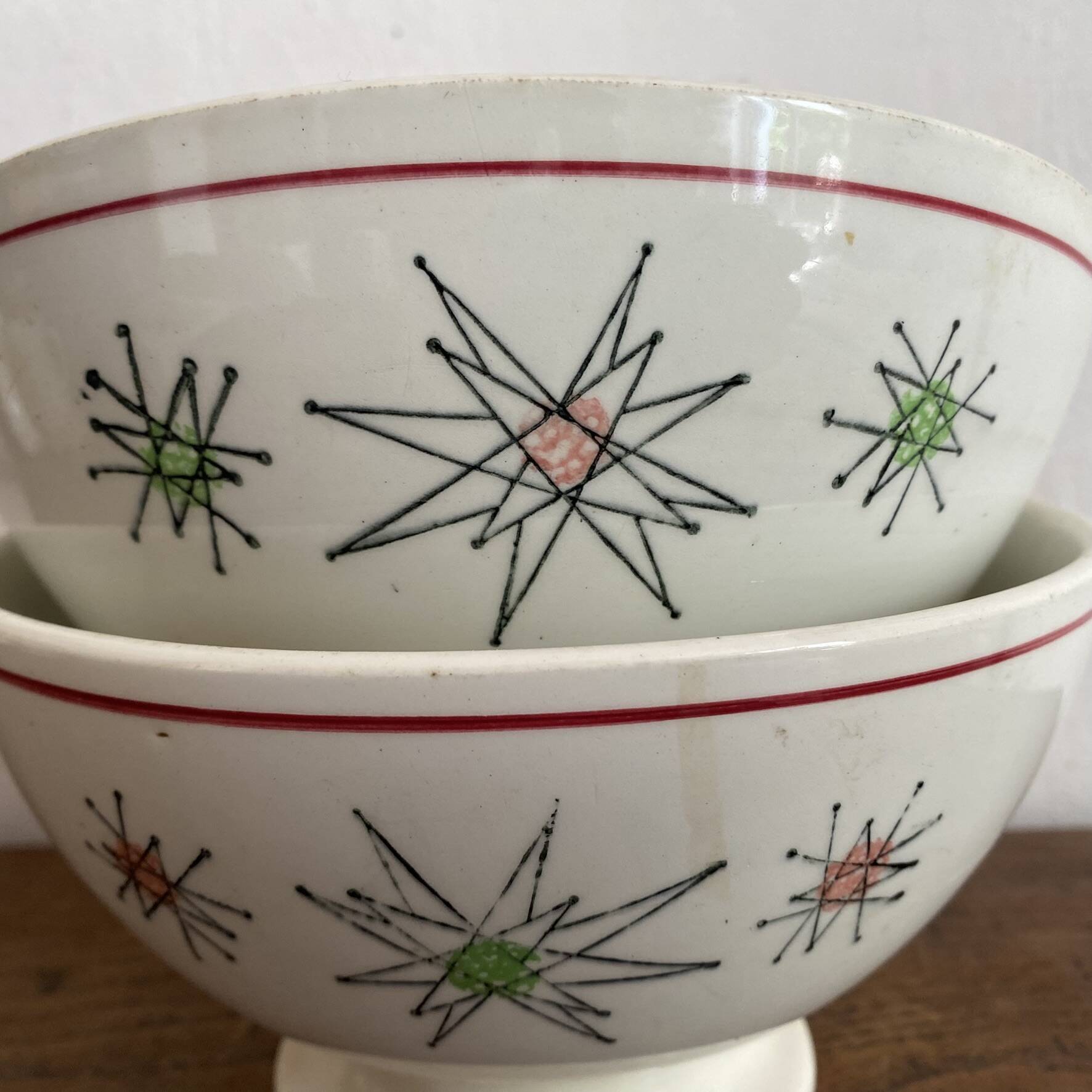 Extra large bowls Gien from the 1950s