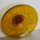Large Art Deco amber glass bowl