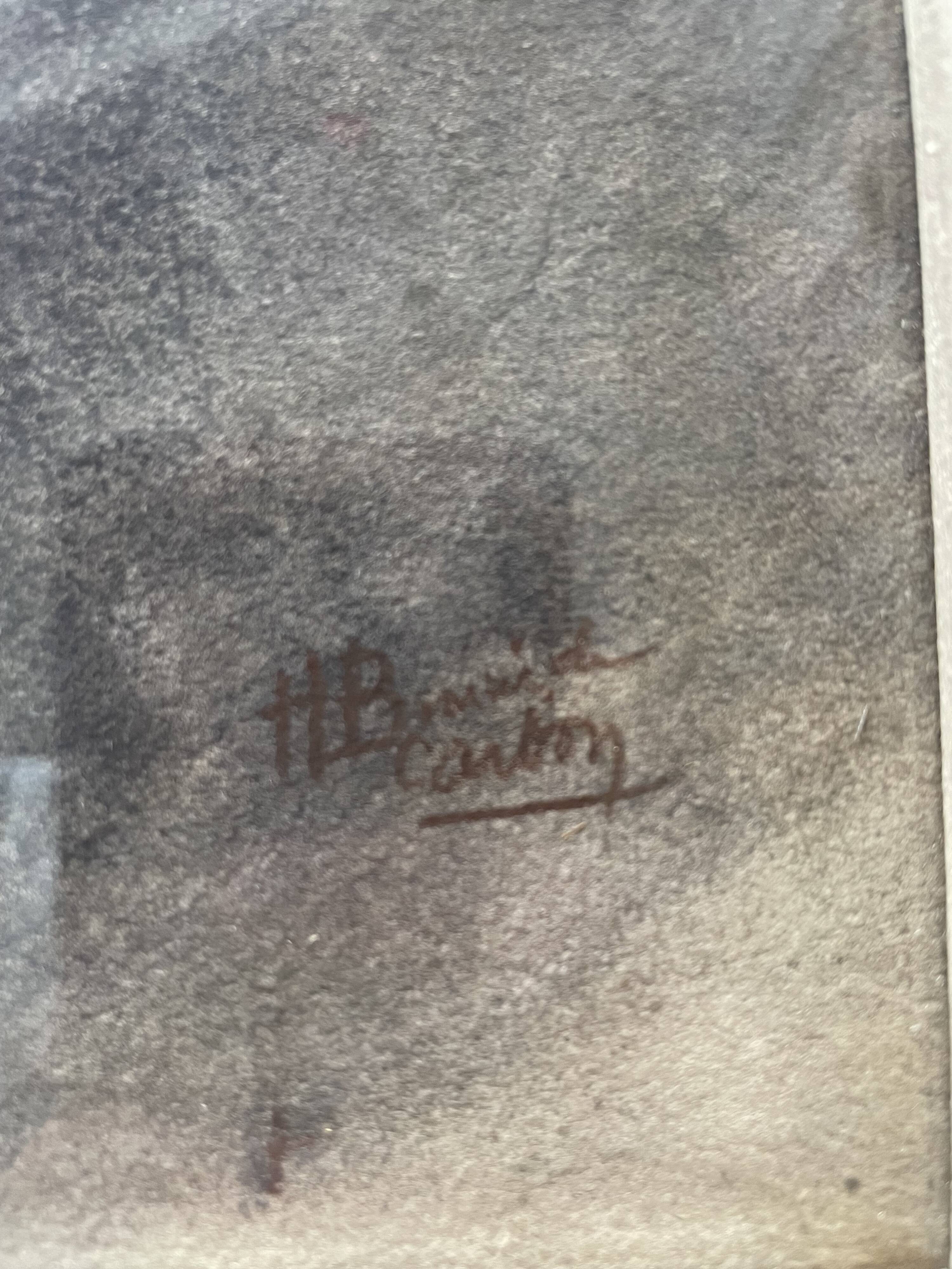 Portrait of a man in pastel under glass, signed, early 20th century.