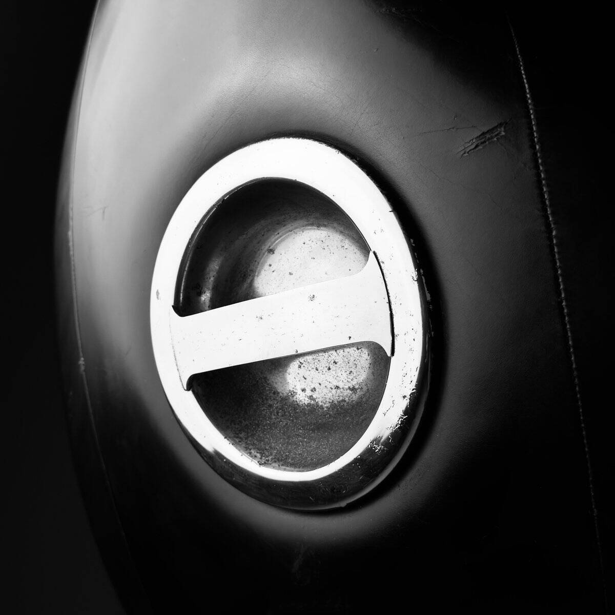 Brutalist black armchair by Boris Krstulović, Yugoslavia, Croatia, 1970s.