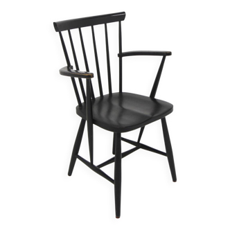 Fauteuil scandinave "Pinnstol" en hêtre, Suède, 1960