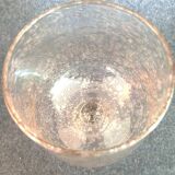 Large cocktail glass or bubble glass vase signed BIOT, 1960s/70s.