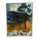 Original Swedish Oil on Canvas – "Tree in a Landscape", Unknown Artist – Vintage and Framed – 33 × 28 cm (12.9" × 11")