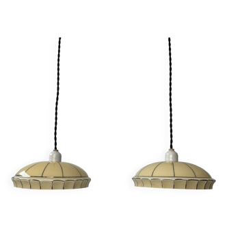 Pair of old art-deco pendants