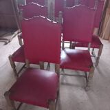 6 vintage oak chairs