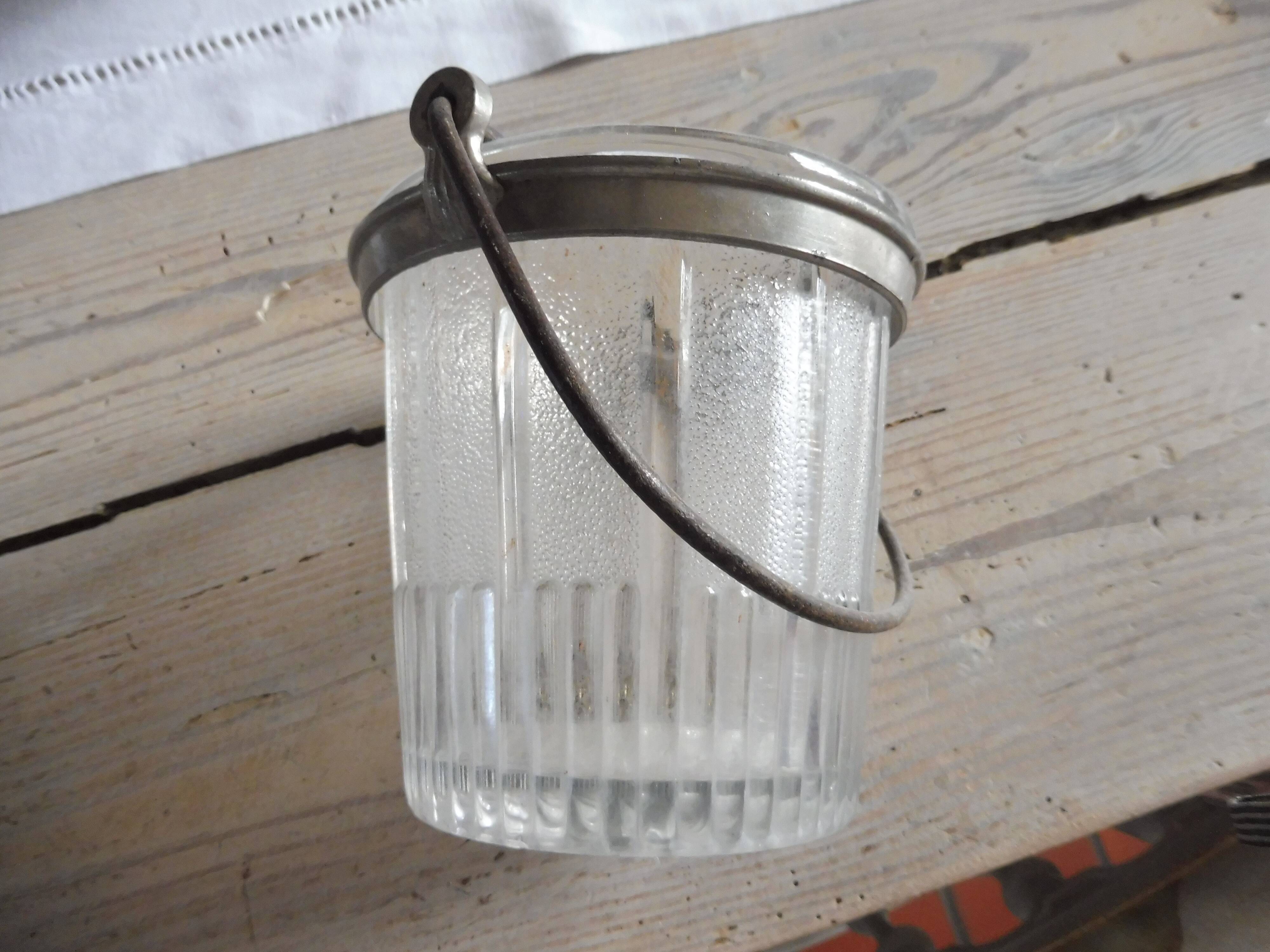 Glass ice bucket