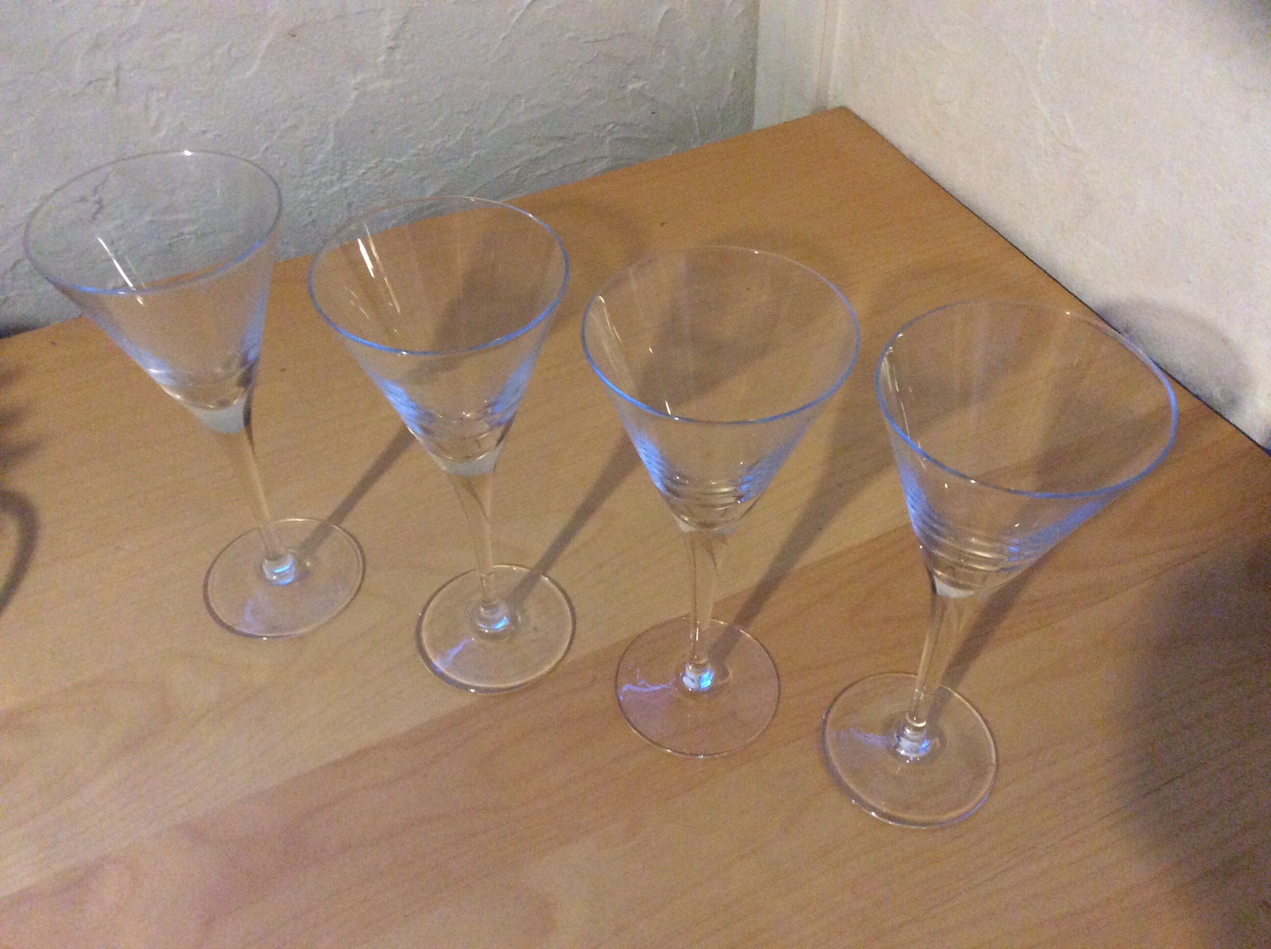 4 glasses Martini cocktail