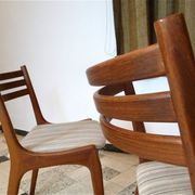 Set of 4 Scandinavian Modern teak dining chairs, Denmark 1960s