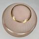 Art Deco frosted glass globe amber light pink and gilding