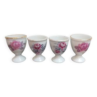 Lot de 4 coquetiers en porcelaine