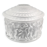 Lalique crystal box modelled as "Les Enfants".