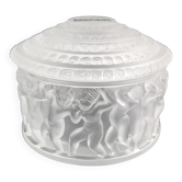 Lalique crystal box modelled as "Les Enfants".