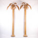 Pair of coconut tree sconces, rattan palm tree