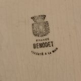 Dish and 12 dessert plates Gien, Benodet model, 1950