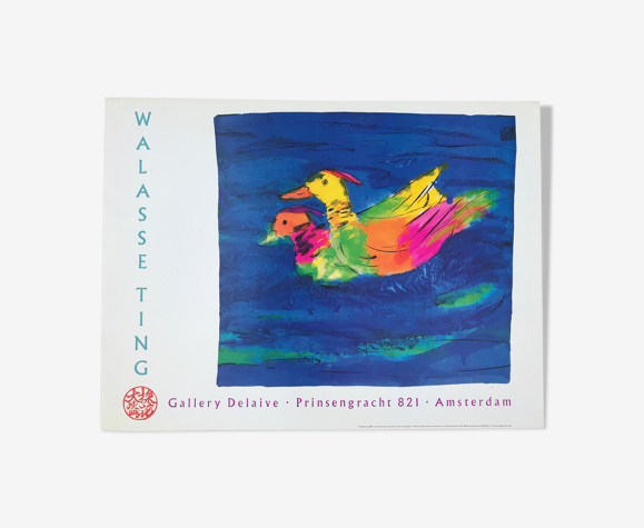 Affiche d'art d'après Walasse Ting I love swimming in blue water, 1988
