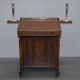 Davenport desk in walnut with leather and vintage brass gallery.