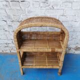 Vintage rattan shelf