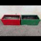 2 red/green planters