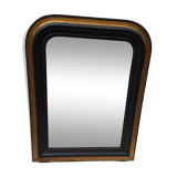 Miroir ancien d'époque Louis Philippe noir et or 60x80cm