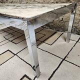 Table basse chromé marble 1970"vintage