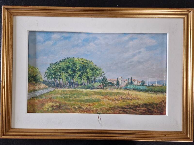 Christian Xapella (1927-2021) - Oil on hardboard - La madeleine à Grand Champ - Signed