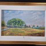 Christian Xapella (1927-2021) - Huile sur isorel - La madeleine à Grand Champ - Signée