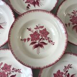 set of 6 hollow plates Longchamp pinks 30-40s