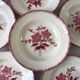 set of 6 hollow plates Longchamp pinks 30-40s