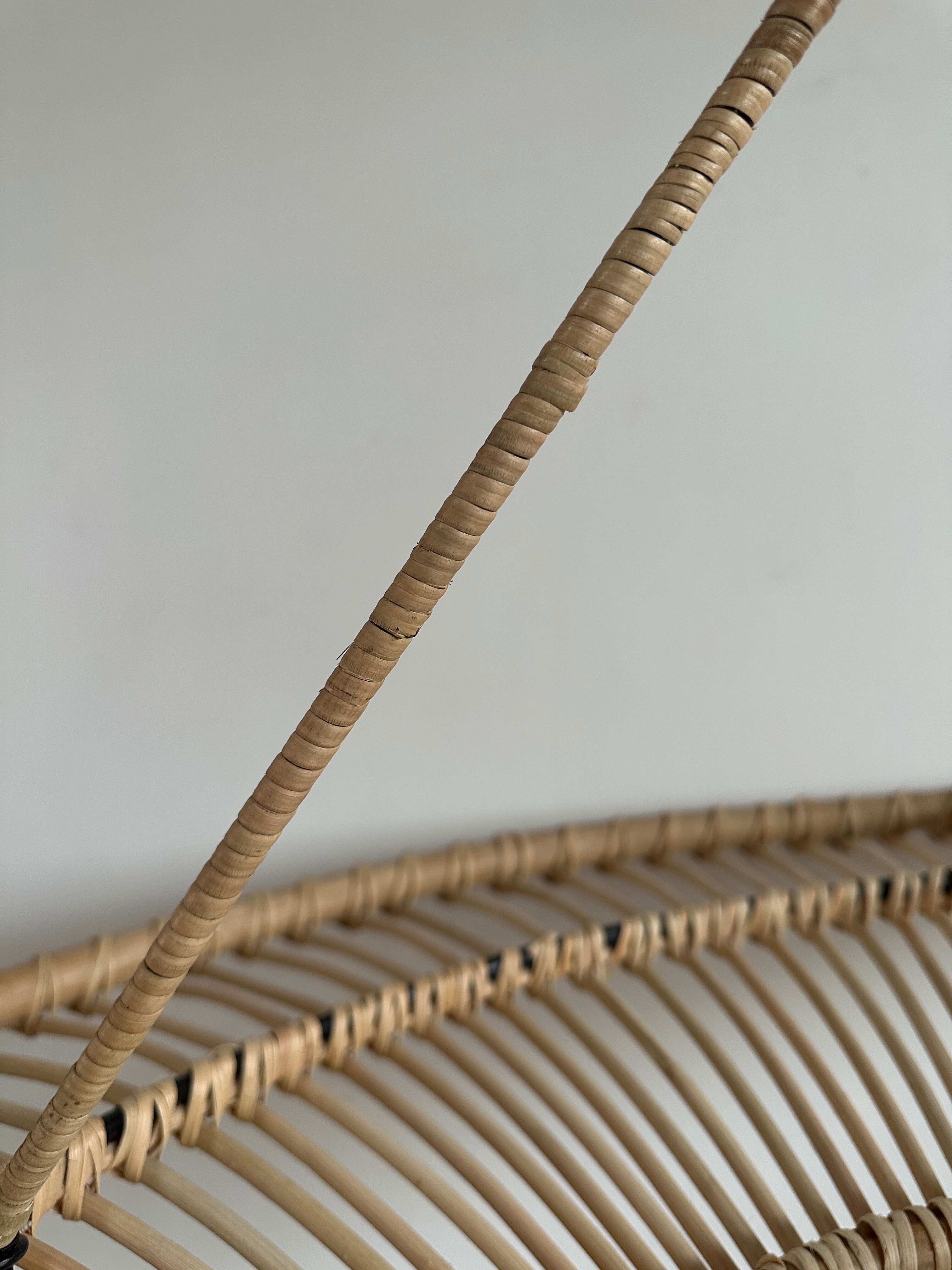 Suspension rattan saucer iron frame D:120 H:60