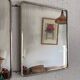 Vintage 1960 triptych mirror barber Mirbel blue Klein lizard imitation - 27
